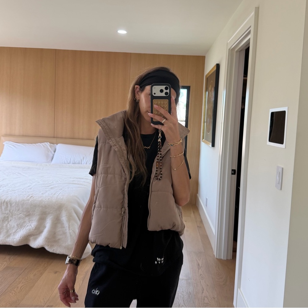 Tan Puffer Vest